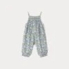BONPOINT Salopette Smockée Lilisy Fleur Bleu