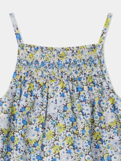 BONPOINT Salopette Smockée Lilisy Fleur Bleu -Bébé Vêtements Boutique S04XPAW00007 515 S04XPAW00007 515 4