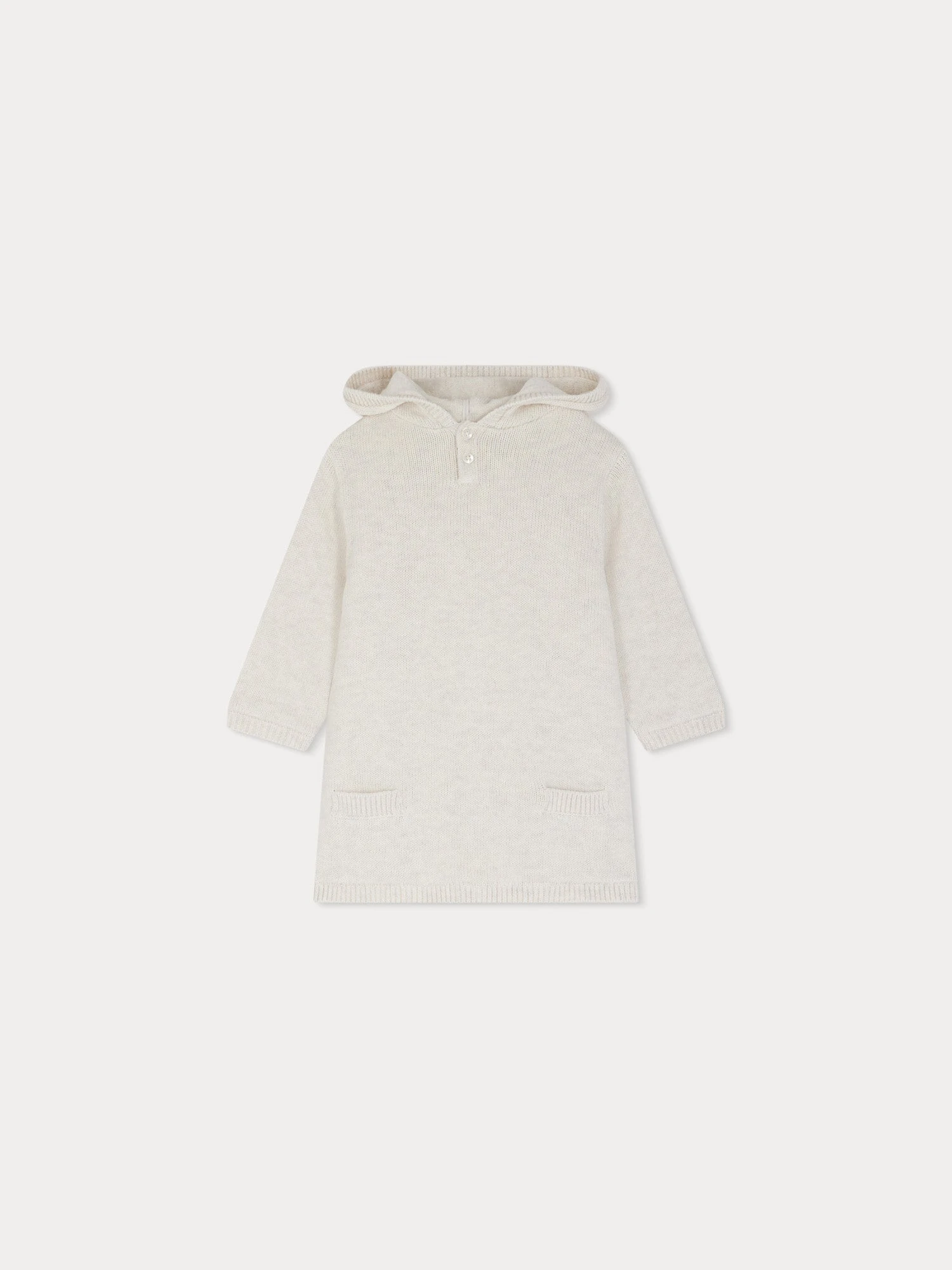 BONPOINT Burnou Faburnou Gris Chiné Clair 3 BONPOINT Burnou Faburnou Gris Chiné Clair