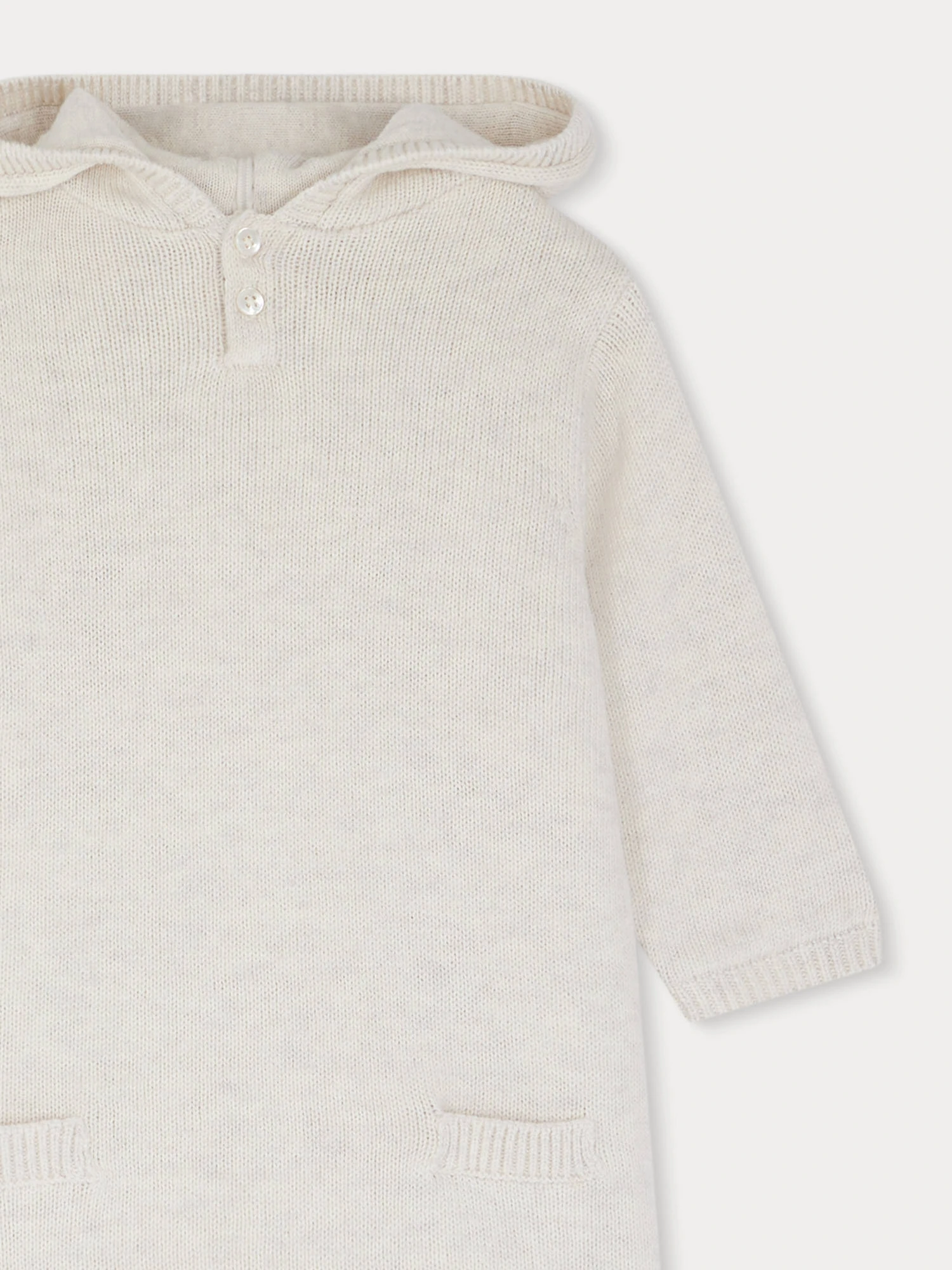 BONPOINT Burnou Faburnou Gris Chiné Clair 5 BONPOINT Burnou Faburnou Gris Chiné Clair – Image 3