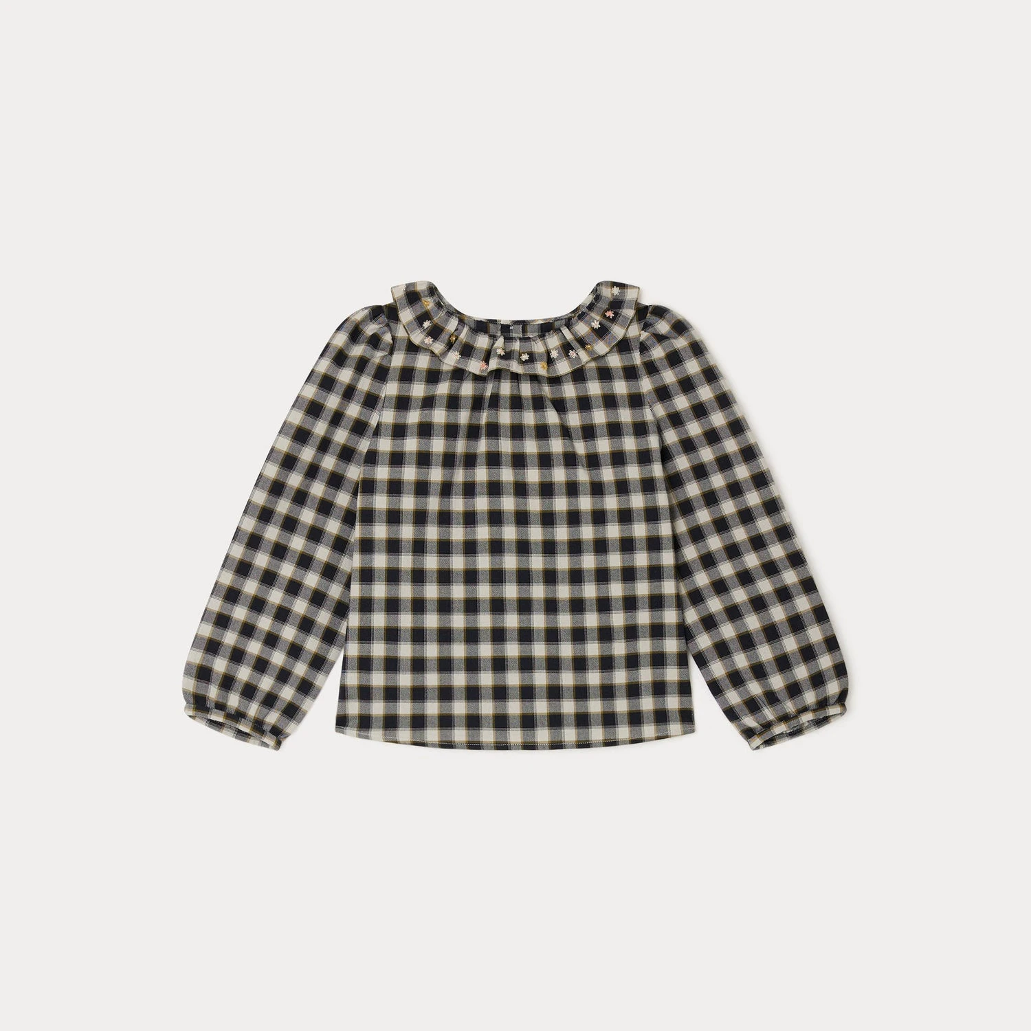 BONPOINT Blouse Brodée Timber Carreaux Noir 3 BONPOINT Blouse Brodée Timber Carreaux Noir