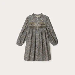 BONPOINT Robe Smockée Tamsin Encre
