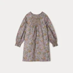 BONPOINT Robe Smockée Divine Vert De Gris