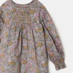 BONPOINT Robe Smockée Divine Vert De Gris -Bébé Vêtements Boutique W02GDRWO2601 543 W02GDRWO2601 543 3