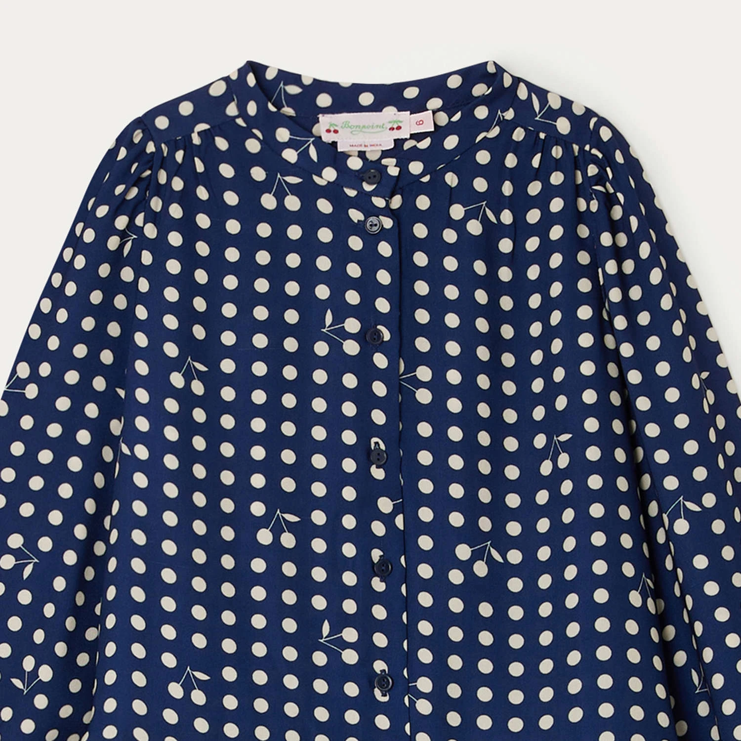 BONPOINT Robe Talitha Pois Marine 5 BONPOINT Robe Talitha Pois Marine – Image 3