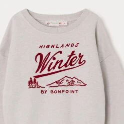 BONPOINT Sweatshirt Tayla Mauve Grise -Bébé Vêtements Boutique W02GSWKN0302 156C W02GSWKN0302 156C 3