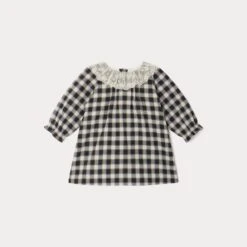 BONPOINT Robe Magnolia Carreaux Noir