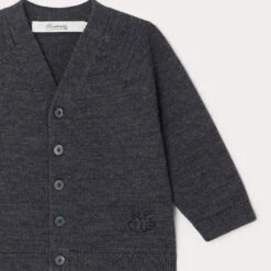 BONPOINT Cardigan Tiano Gris Chiné Foncé -Bébé Vêtements Boutique W02YCAKN0201 095 W02YCAKN0201 095 3