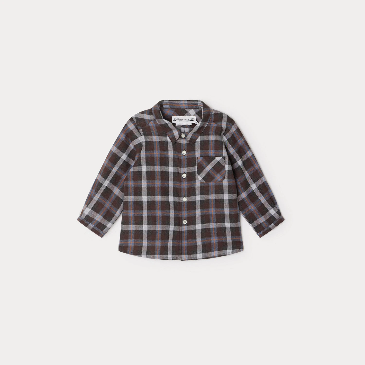 BONPOINT Chemise Malo Chocolat écossais 3 BONPOINT Chemise Malo Chocolat écossais