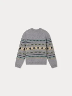 BONPOINT Pull Branco Multicolore Bleu-gris -Bébé Vêtements Boutique W03BJUK00010 914 W03BJUK00010 914 2