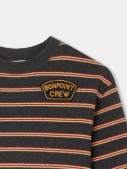 BONPOINT Sweatshirt Tonino Gris Chine -Bébé Vêtements Boutique W03BSWK00003 295 W03BSWK00003 295 3