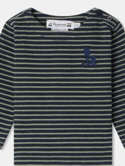 BONPOINT T-shirt Baudelaire Rayures Vert Celadon 7 BONPOINT T-shirt Baudelaire Rayures Vert Celadon -Bébé Vêtements Boutique W03BTSK00001 241C W03BTSK00001 241C 3