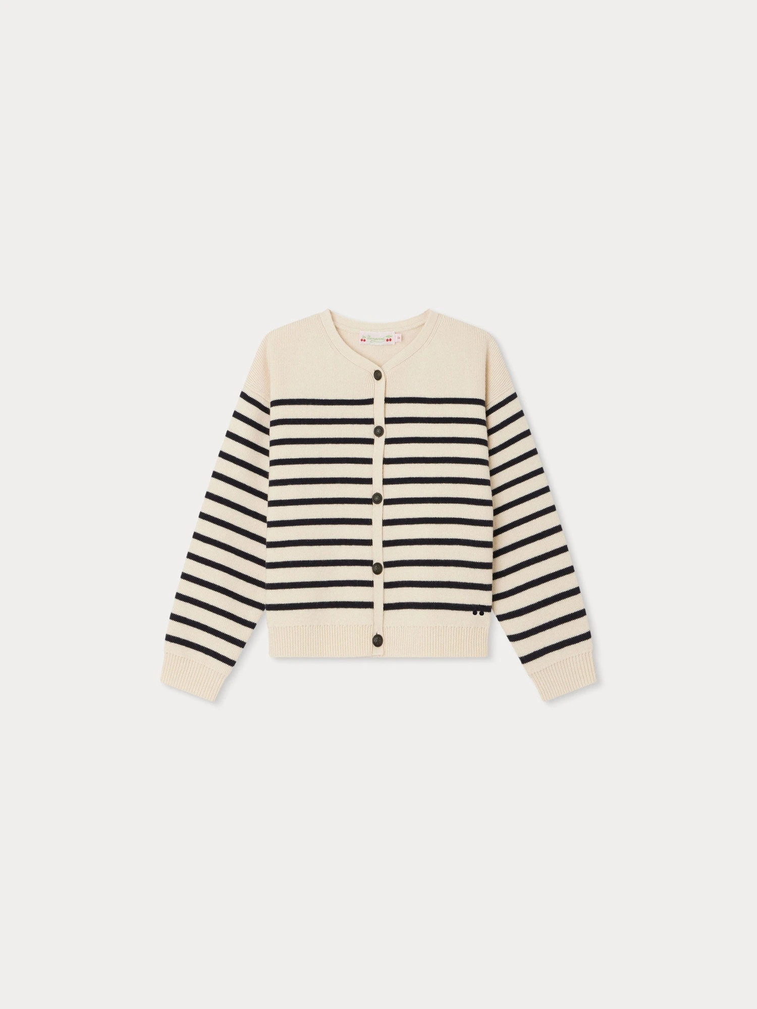 BONPOINT Cardigan Demy Rayures Marine 4 BONPOINT Cardigan Demy Rayures Marine – Image 2