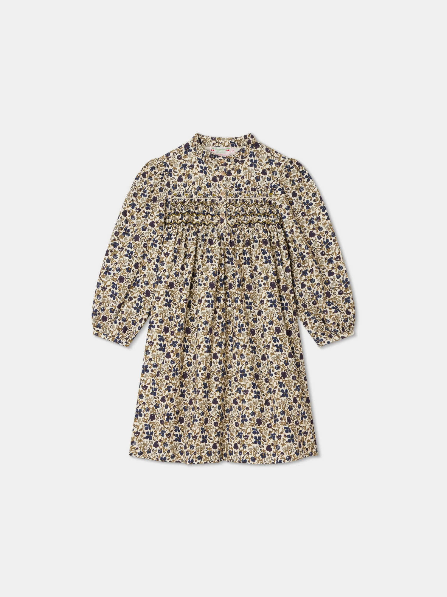 BONPOINT Robe Smockée Tamsin Beige 3 BONPOINT Robe Smockée Tamsin Beige