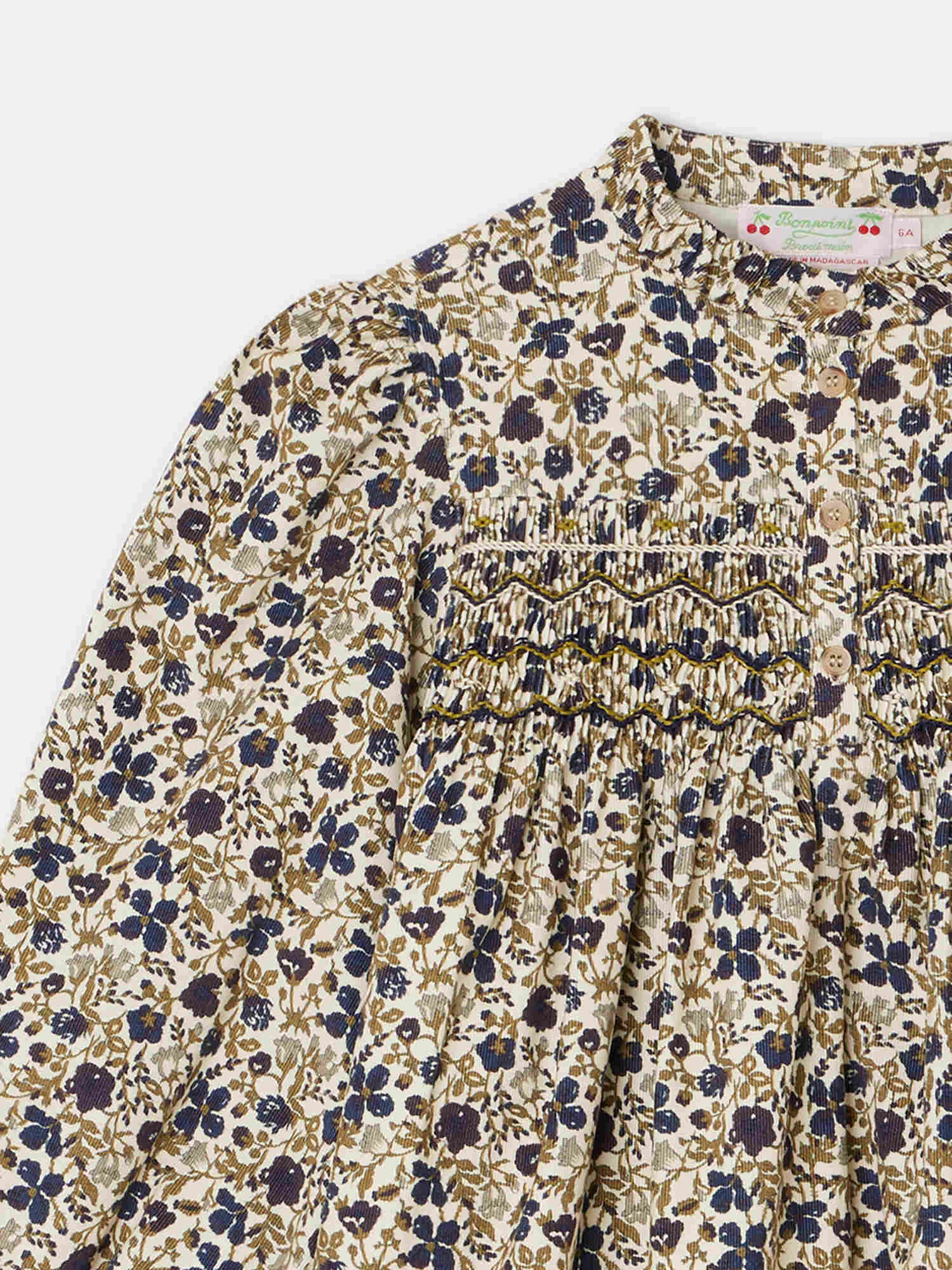 BONPOINT Robe Smockée Tamsin Beige 5 BONPOINT Robe Smockée Tamsin Beige – Image 3