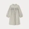 BONPOINT Robe Smockée Tamsin Gris Chiné Clair -Bébé Vêtements Boutique W03GDRW00033 092 W03GDRW00033 092 1