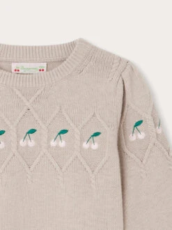 BONPOINT Pull Dalphonza Gris Chine Clair -Bébé Vêtements Boutique W03GJUK00018 192 W03GJUK00018 192 3