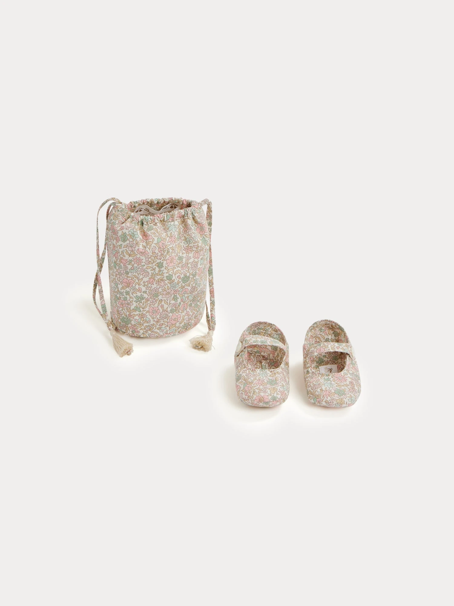 BONPOINT Chaussons Lilibee Fleurs Rose 3 BONPOINT Chaussons Lilibee Fleurs Rose