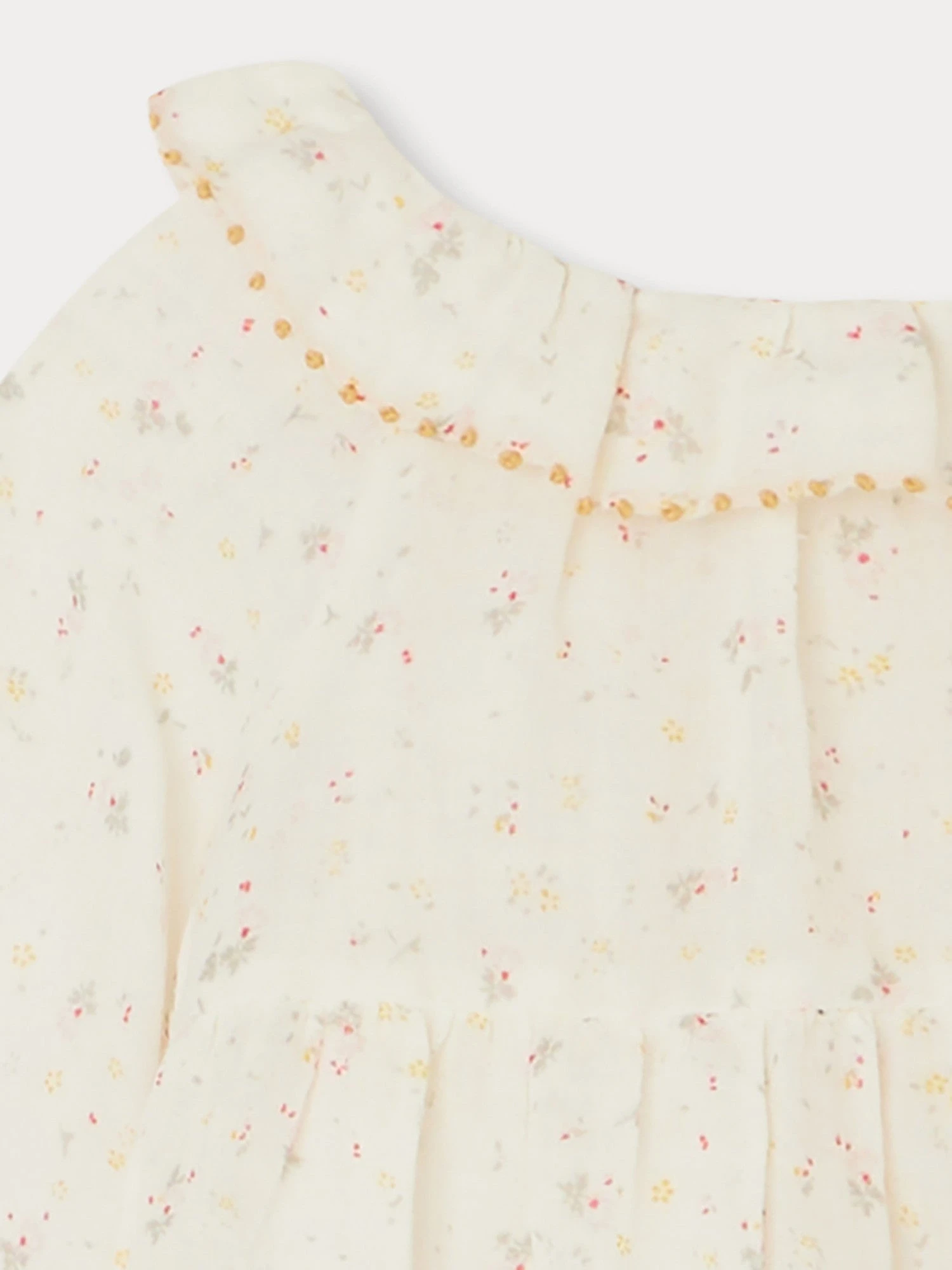 BONPOINT Blouse Brodée Melly Fleurs Bleu Aqua 5 BONPOINT Blouse Brodée Melly Fleurs Bleu Aqua – Image 3