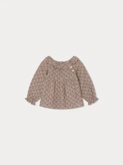 BONPOINT Blouse Brodée Melly Fleurs Taupe