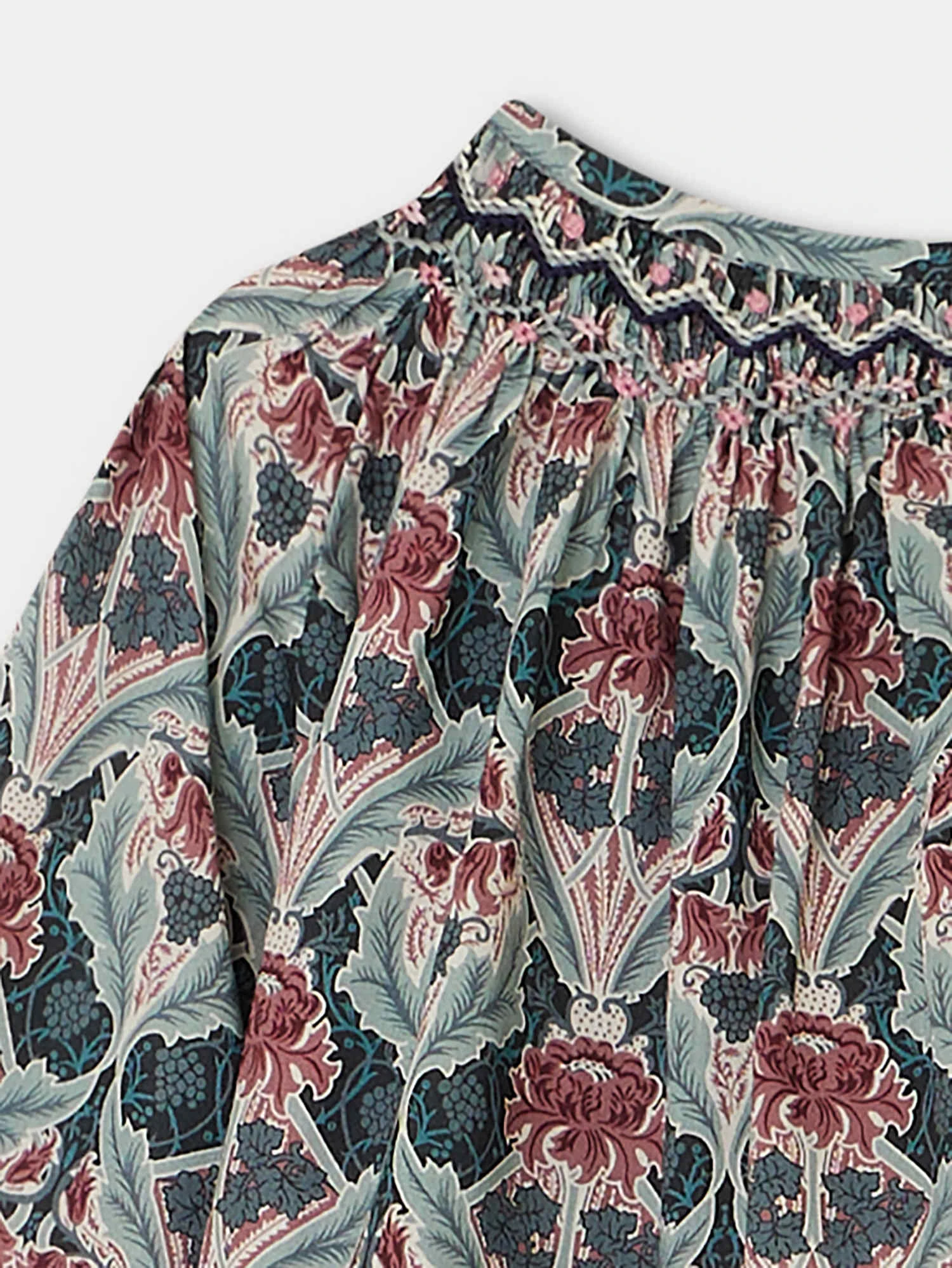 BONPOINT Blouse Smockée Griotte Fleur Figue 6 BONPOINT Blouse Smockée Griotte Fleur Figue – Image 4