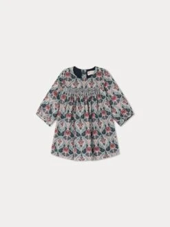 BONPOINT Robe Smockée Felicie Fleur Figue