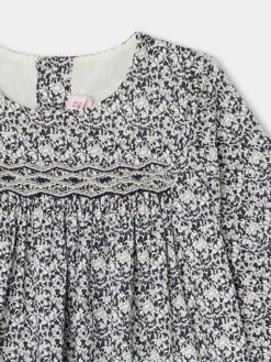 BONPOINT Robe Smockée Felicie Marine 9 BONPOINT Robe Smockée Felicie Marine -Bébé Vêtements Boutique W03XDRW00011 570 W03XDRW00011 570 4