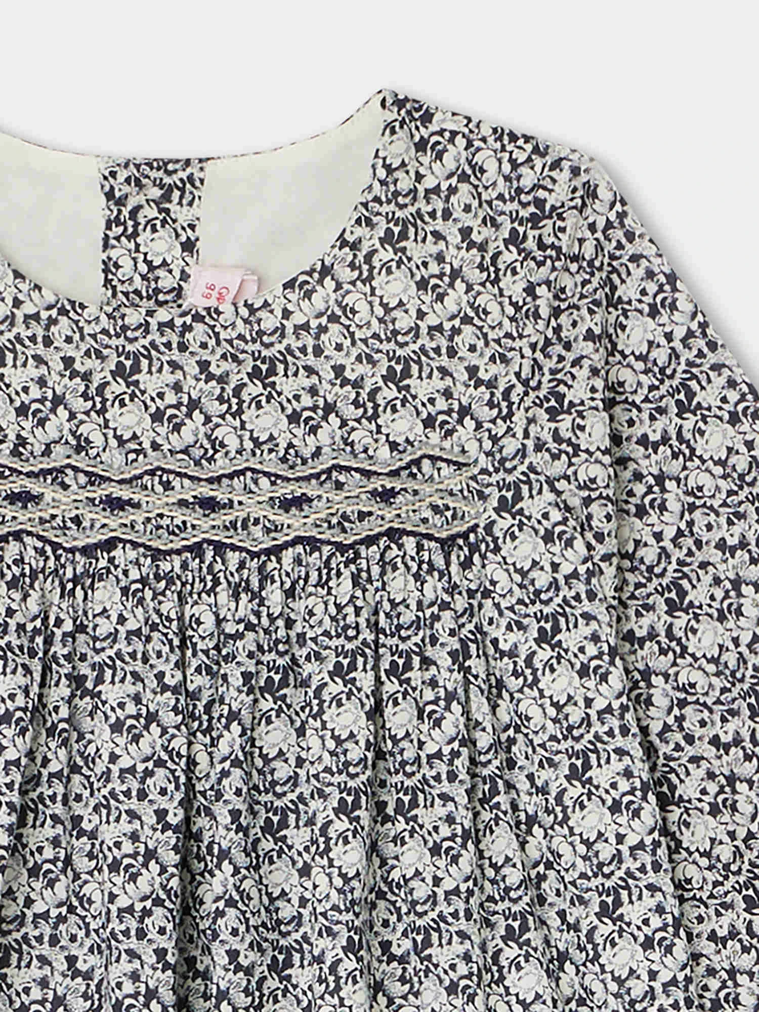 BONPOINT Robe Smockée Felicie Marine 6 BONPOINT Robe Smockée Felicie Marine – Image 4