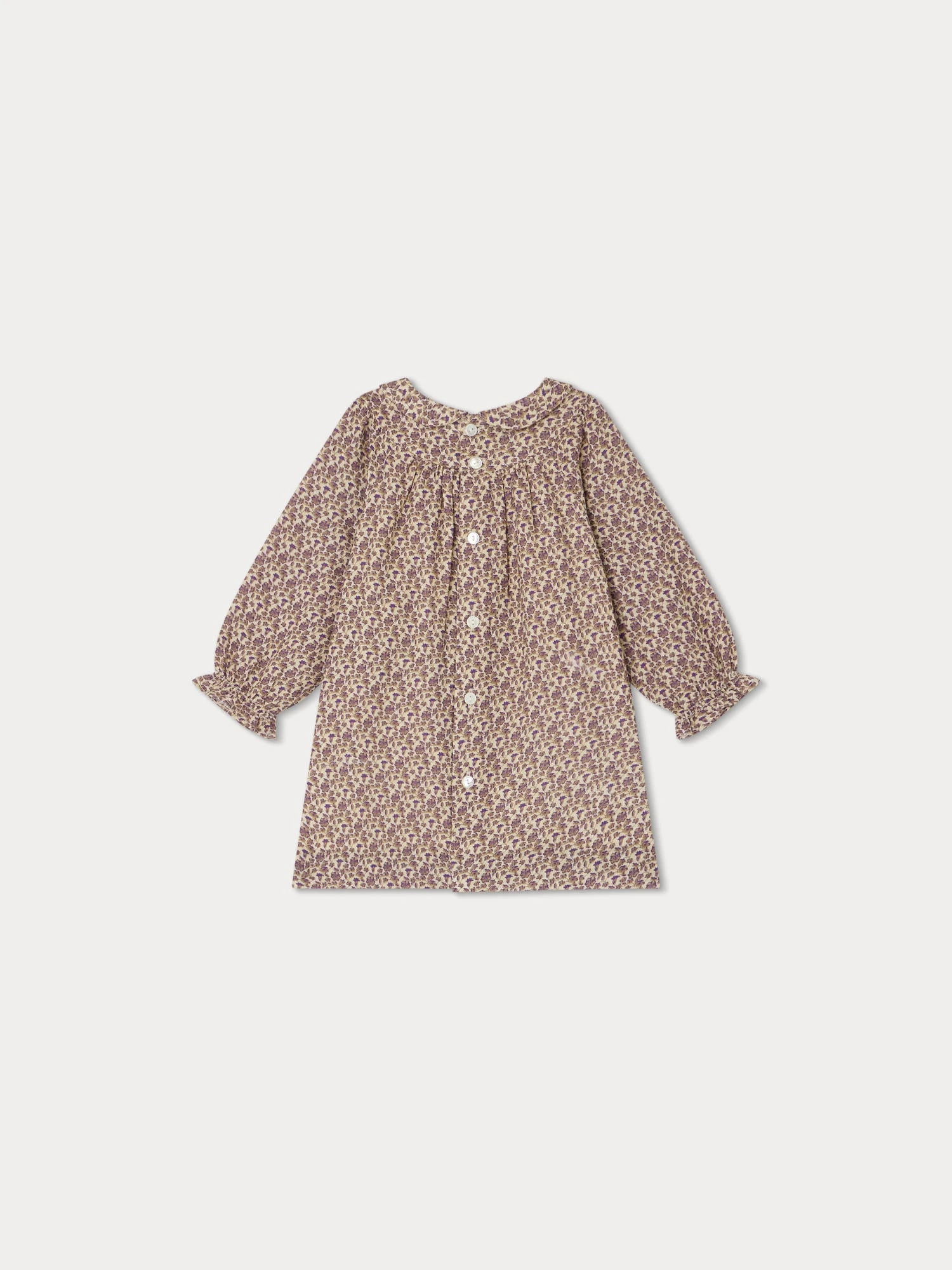 BONPOINT Robe Jeni Fleurs Taupe 4 BONPOINT Robe Jeni Fleurs Taupe – Image 2