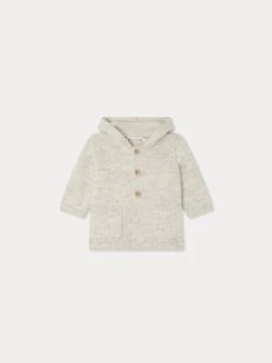 BONPOINT Burnou Atexane Gris Chiné Clair