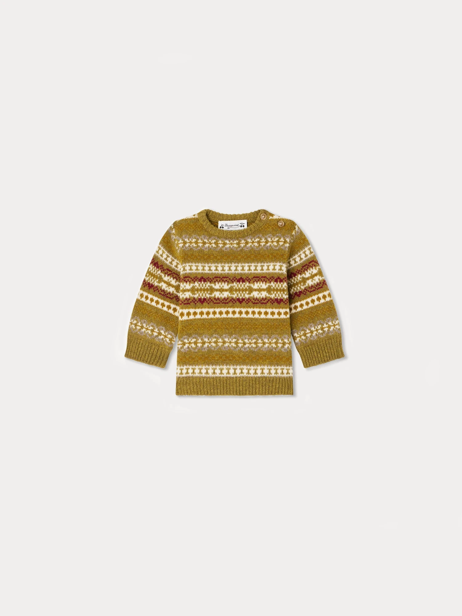 BONPOINT Pull Dalmire Kaki Clair 3 BONPOINT Pull Dalmire Kaki Clair