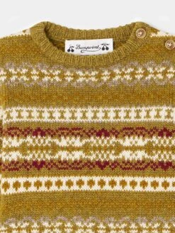 BONPOINT Pull Dalmire Kaki Clair 9 BONPOINT Pull Dalmire Kaki Clair -Bébé Vêtements Boutique W03YJUK00100 945 W03YJUK00100 945 4