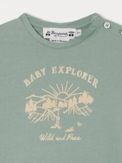 BONPOINT T-shirt Tahsin Vert De Gris -Bébé Vêtements Boutique W03YTSK00006 143A W03YTSK00006 143A 3
